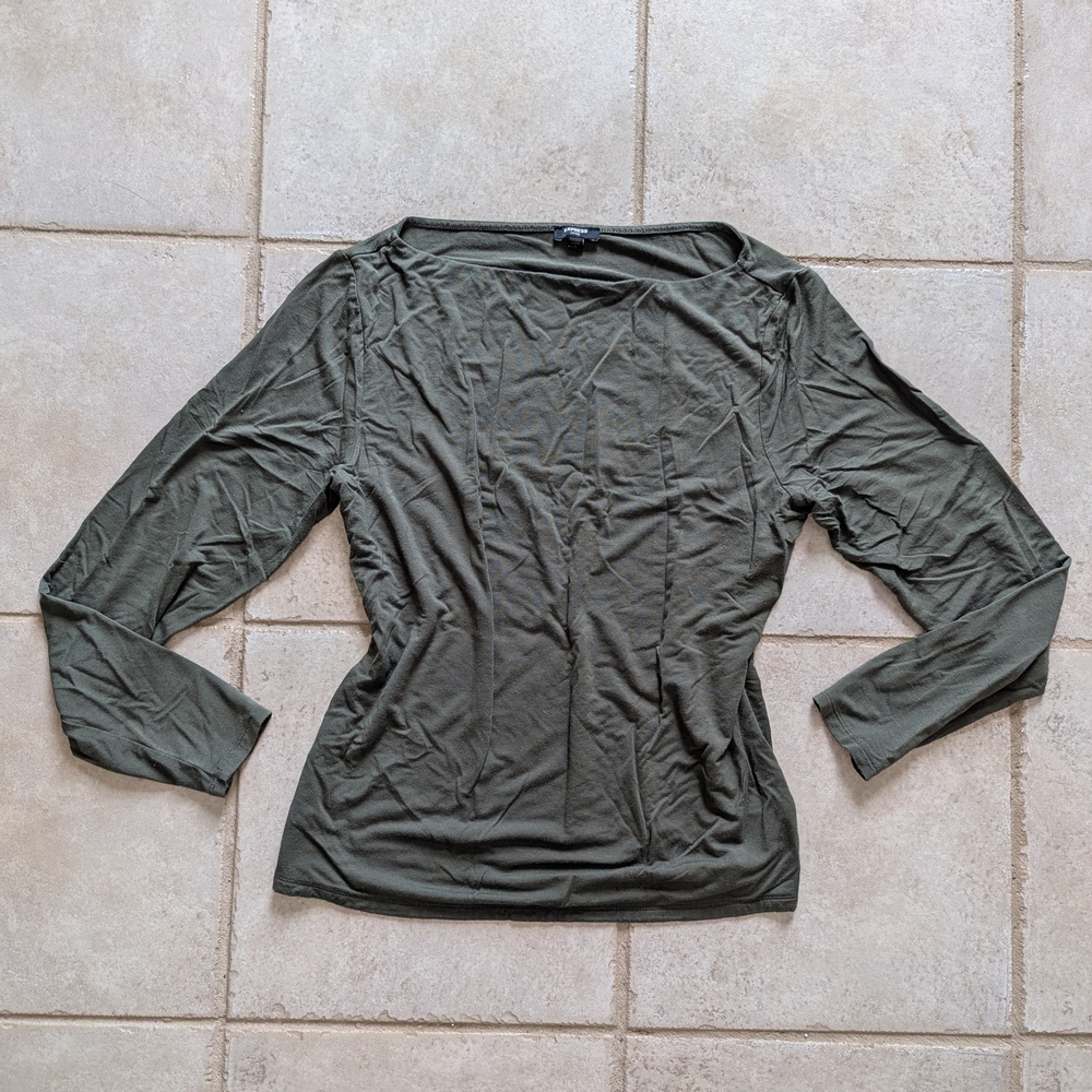 Boat Neck Long Sleeve Top